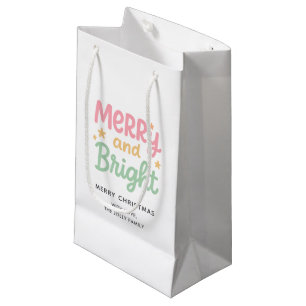 Cute Colourful Modern Christmas Small Gift Bag