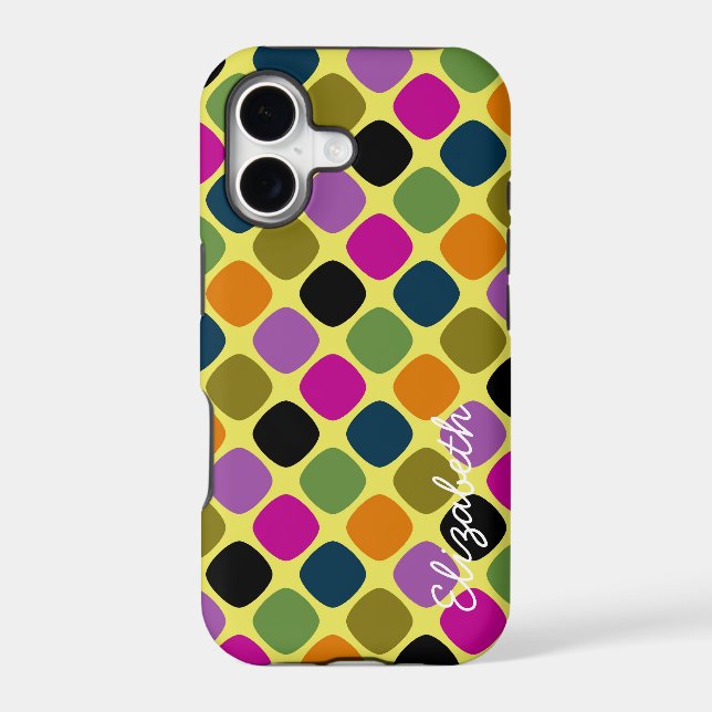 Cute Colourful Modern Geometric Pattern 4 (Back)