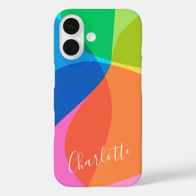 Cute Colourful Modern Geometric Shapes Personalize Case-Mate iPhone Case (Back)
