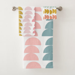 Cute Colourful Modern Geometric Shapes Variety Bath Towel Set