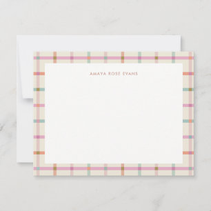 Cute Colourful Modern Stripes Personalized Name Card