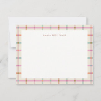 Cute Colourful Modern Stripes Personalized Name Card