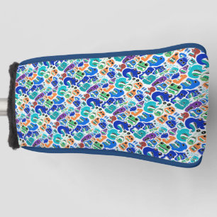 Cute colourful monsters face patterns Case-Mate iP Golf Head Cover