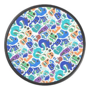 Cute colourful monsters face patterns Case-Mate iP Hockey Puck