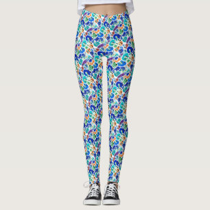Cute colourful monsters face patterns leggings