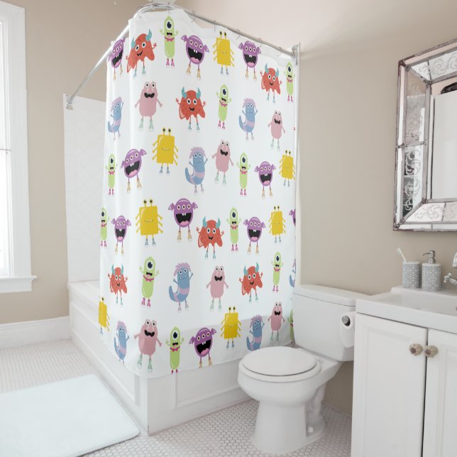 Cute Colourful Monsters Funny Kids Pattern (In Situ)