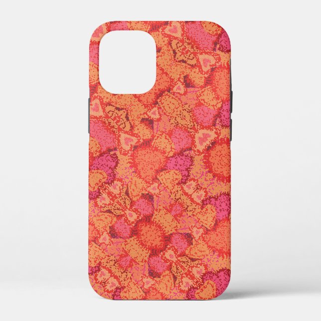 Cute colourful mosaic hearts background design Case-Mate iPhone case (Back)