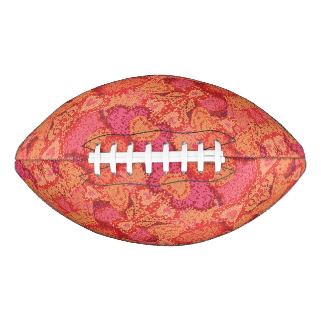 Cute colourful mosaic hearts background design football (Front)