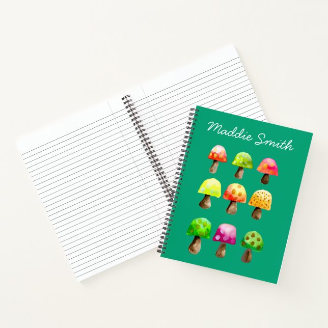 Cute colourful mushrooms notebook (Inside)
