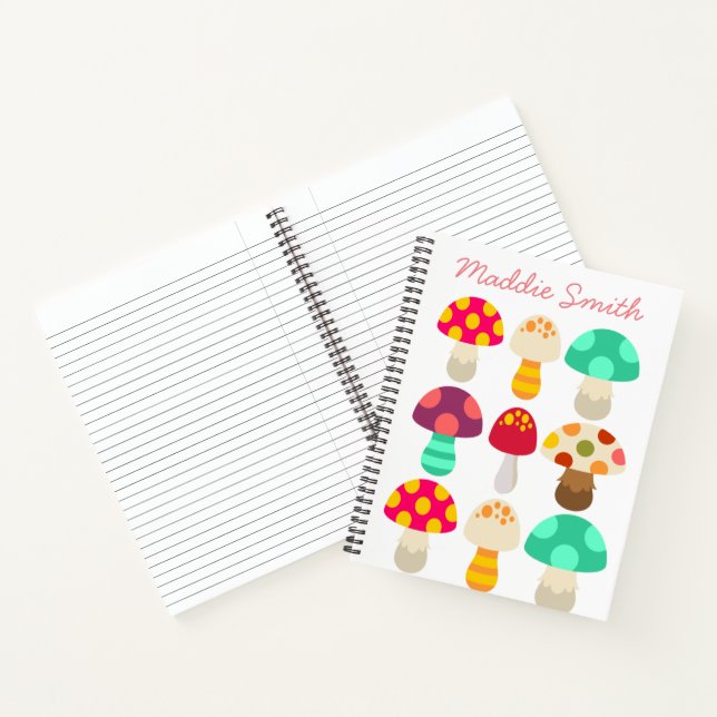 Cute colourful mushrooms notebook (Inside)