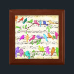 Cute Colourful Musical Birds Symphony - Happy Song Gift Box<br><div class="desc">Cute Colourful Musical Birds Symphony - Happy Song - Spring Melody Drawing - Customizable - Choose / Add Your Unique Text / Font / Colour - Make Your Special Gift - Resize and move or remove and add elements / image with customization tool ! - Drawing and Design by MIGNED....</div>