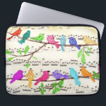 Cute Colourful Musical Birds Symphony - Happy Song Laptop Sleeve<br><div class="desc">Cute Colourful Musical Birds Symphony - Happy Song - Spring Melody Drawing - Customizable - Choose / Add Your Unique Text / Font / Colour - Make Your Special Gift - Resize and move or remove and add elements / image with customization tool ! - Drawing and Design by MIGNED....</div>