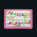 Cute Colourful Musical Birds Symphony - Happy Song Trifold Wallet<br><div class="desc">Cute Colourful Musical Birds Symphony - Happy Song - Spring Melody Drawing - Customizable - Choose / Add Your Unique Text / Font / Colour - Make Your Special Gift - Resize and move or remove and add elements / image with customization tool ! - Drawing and Design by MIGNED....</div>