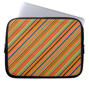 Cute colourful native aztec patterns design laptop sleeve