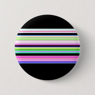 Cute colourful neon stripes 2 inch round button