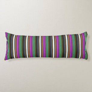 Cute colourful neon stripes body pillow