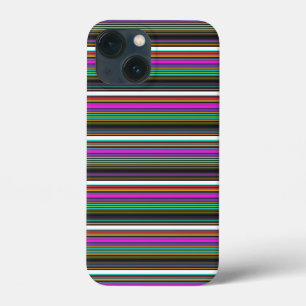 Cute colourful neon stripes iPhone 13 mini case