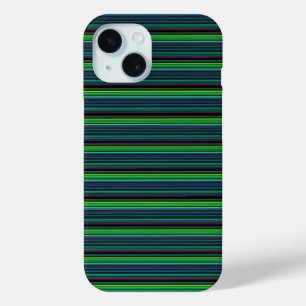 Cute colourful neon stripes iPhone 15 case