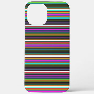 Cute colourful neon stripes iPhone 12 pro max case