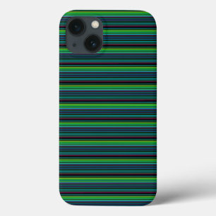 Cute colourful neon stripes iPhone 13 case