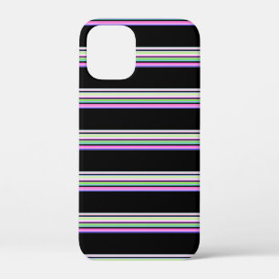 Cute colourful neon stripes iPhone 12 mini case