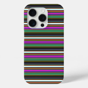Cute colourful neon stripes iPhone 15 pro case