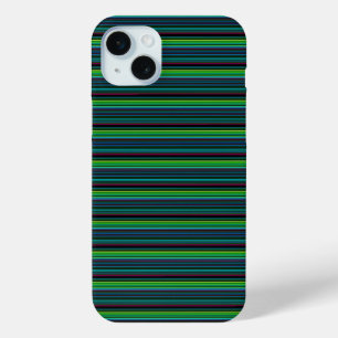 Cute colourful neon stripes iPhone 15 mini case
