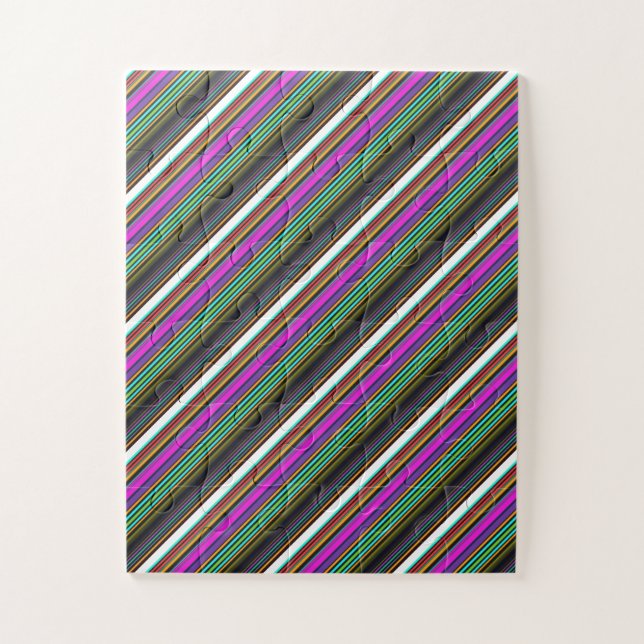 Cute colourful neon stripes jigsaw puzzle (Vertical)