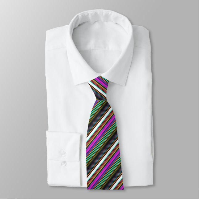Cute colourful neon stripes tie (Tied)