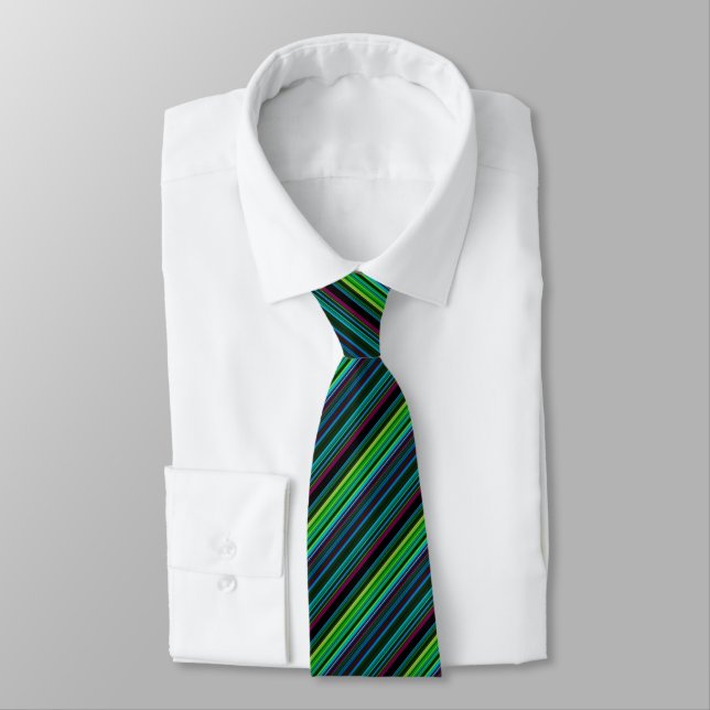 Cute colourful neon stripes tie (Tied)