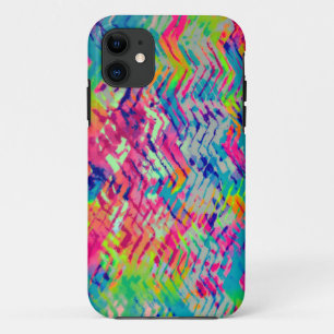 Cute colourful neon tracks design iPhone 11 case