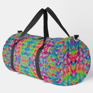 Cute colourful neon tracks design duffle bag