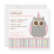 Cute Colourful Owl Child Birthday Party Invitation