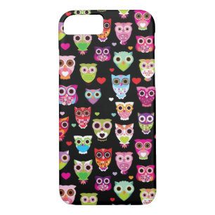 cute colourful owl kids pattern iPhone 8/7 case