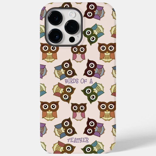 Cute Colourful Owl Pattern Choose Case Colour (Back)