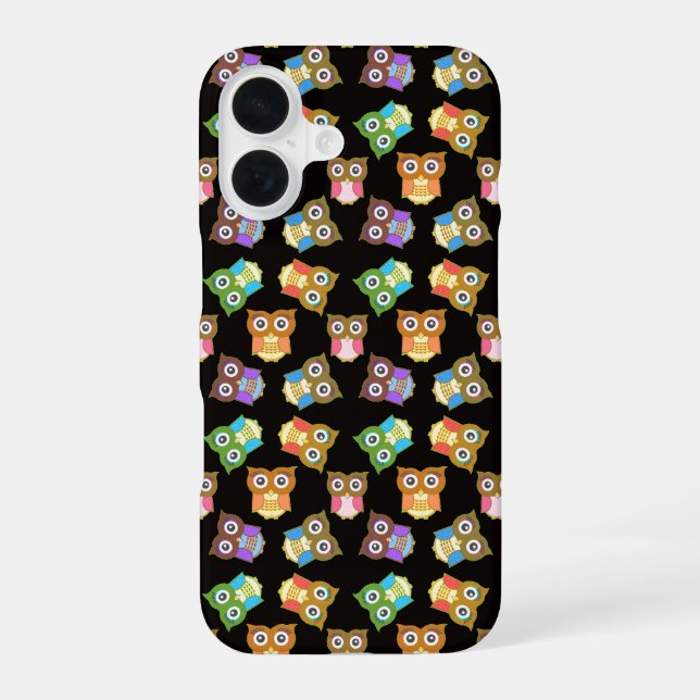 Cute Colourful Owl Pattern Choose Case Colour (Back)