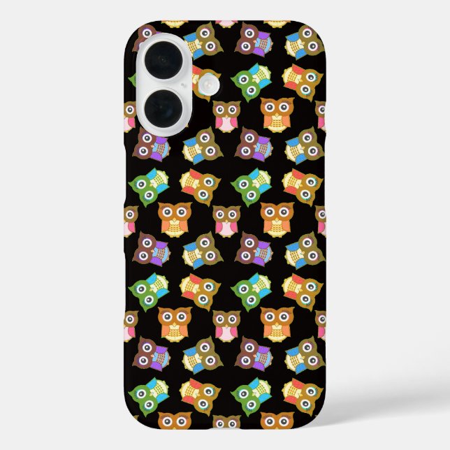 Cute Colourful Owl Pattern Choose Case Colour (Back)