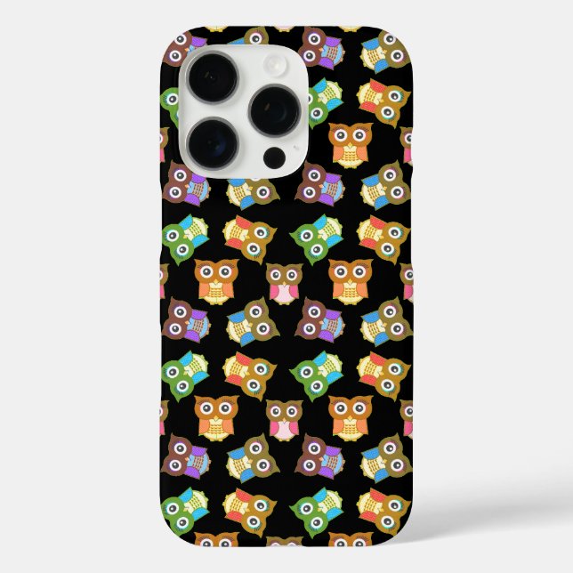 Cute Colourful Owl Pattern Choose Case Colour (Back)