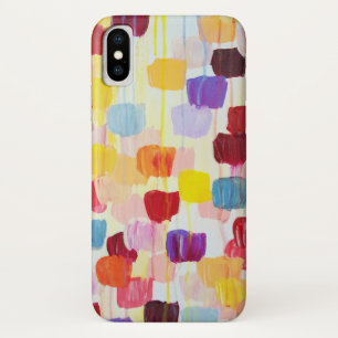Cute colourful painting flowers iPhone x case