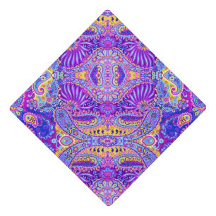 Cute Colourful paisley pattern Mug Graduation Cap Topper