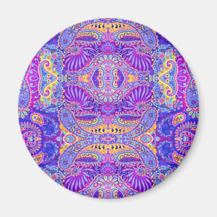 Cute Colourful paisley pattern Mug Magnet