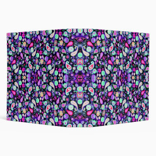 Cute colourful paisley patterns binder