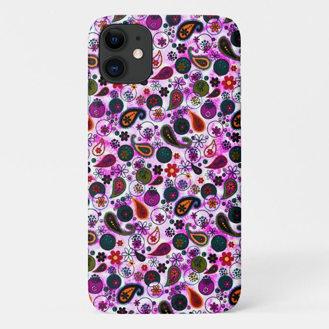 Cute colourful paisley patterns Case-Mate iPhone case (Back)