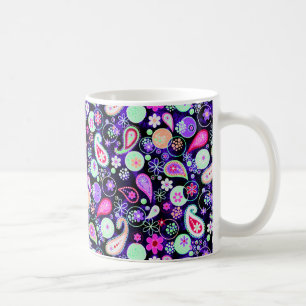 Cute colourful paisley patterns coffee mug