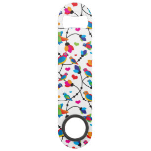 cute colourful parrot bird bar key