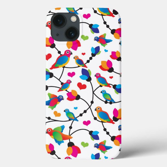 cute colourful parrot bird Case-Mate iPhone case (Back)