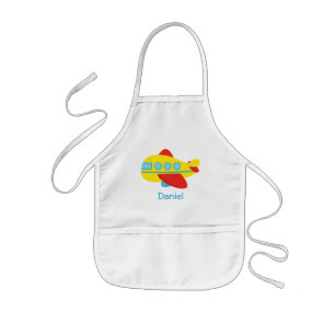 Cute Colourful Passenger Aeroplane Kids Apron