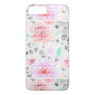 Cute colourful pastel floral aztec Case-Mate iPhone case