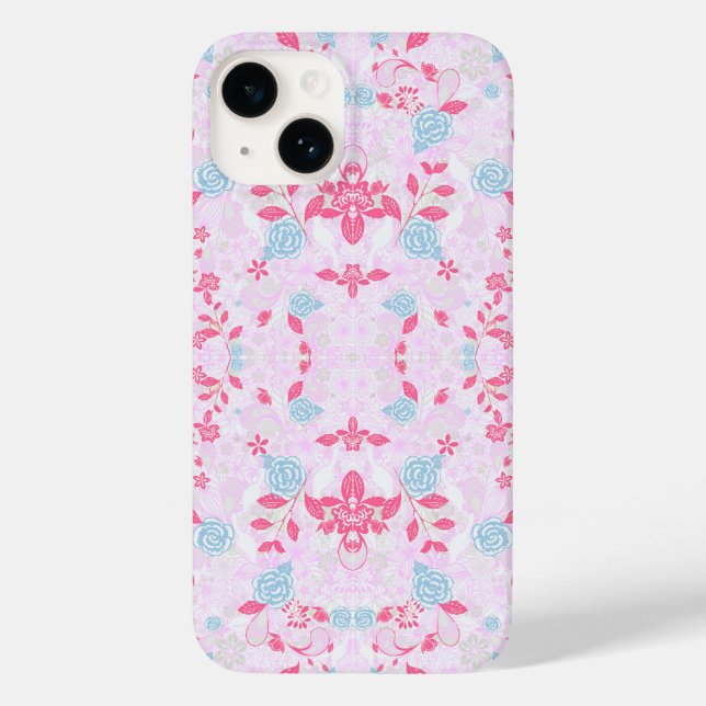 Cute colourful pastel floral pattern Case-Mate iPhone case (Back)