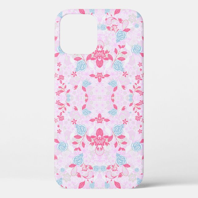 Cute colourful pastel floral pattern Case-Mate iPhone case (Back)